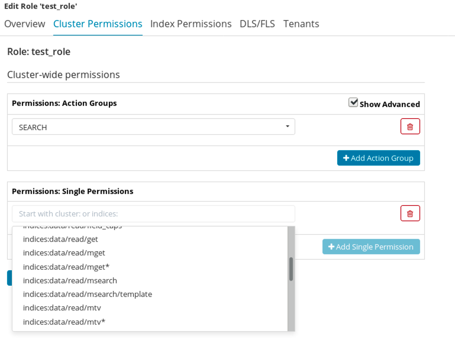 role permissions