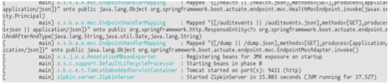 Zipkin server started successfully opentracing 